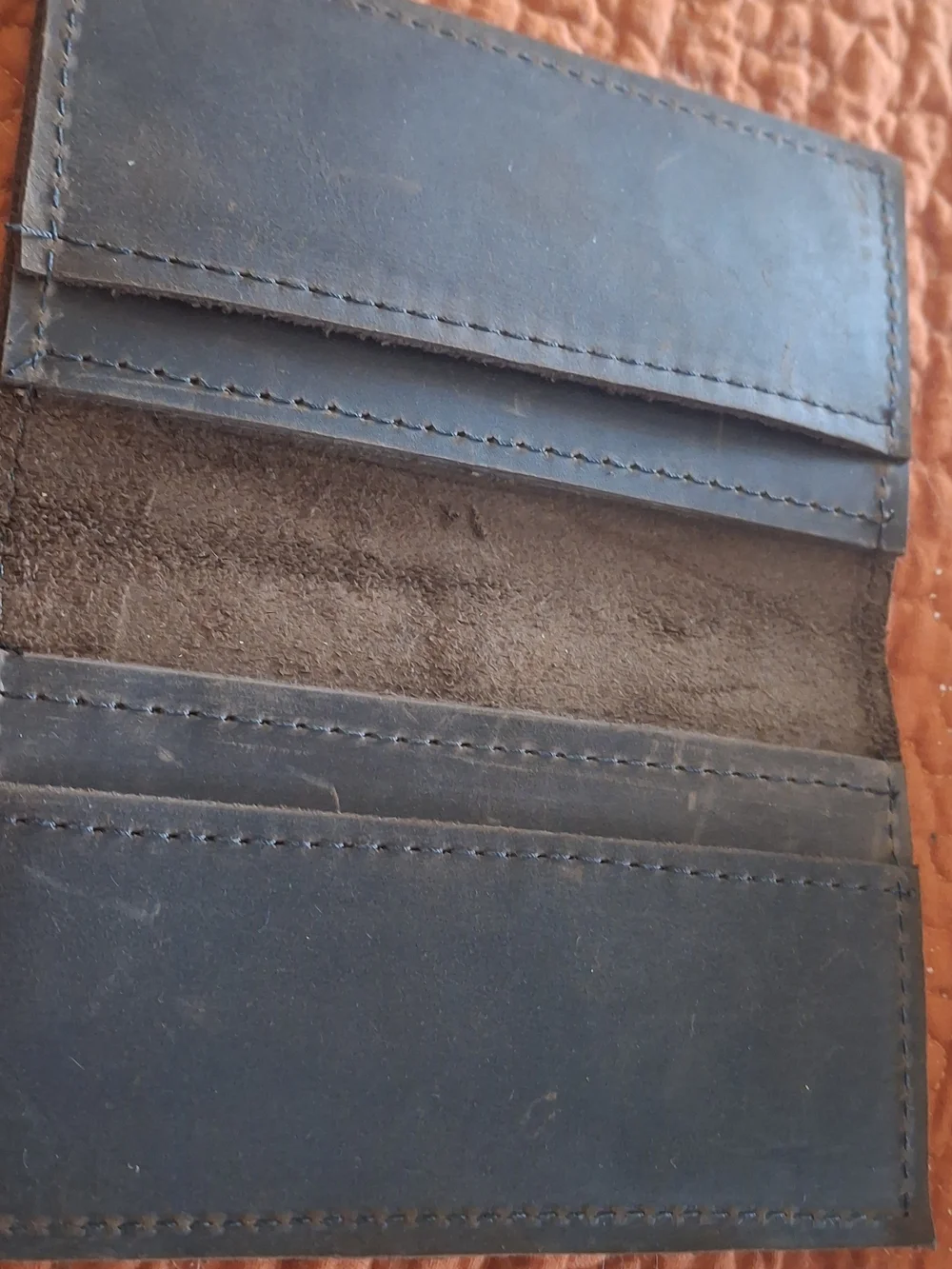 Copper River Bag Co. Genuine Leather Bifold Wallet Brown Made in USA Distressed
